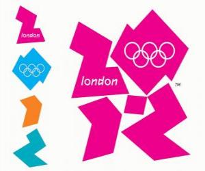 Puzzle Λονδίνο 2012 Ολυμπιακών Αγώνων λογότυπο. Παιχνίδια της Ολυμπιάδας XXX